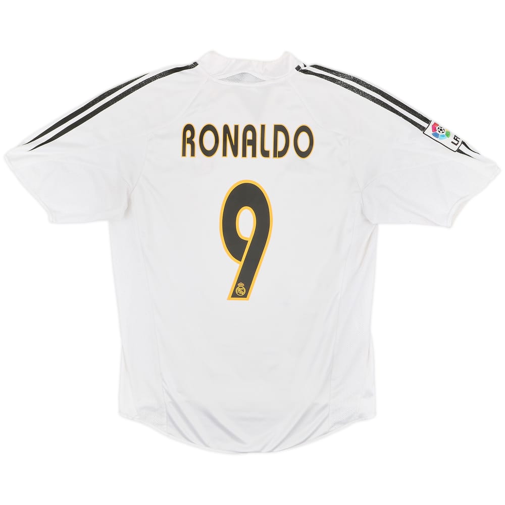 2004-05 Real Madrid Home Shirt Ronaldo #9 - 6/10 - (M)