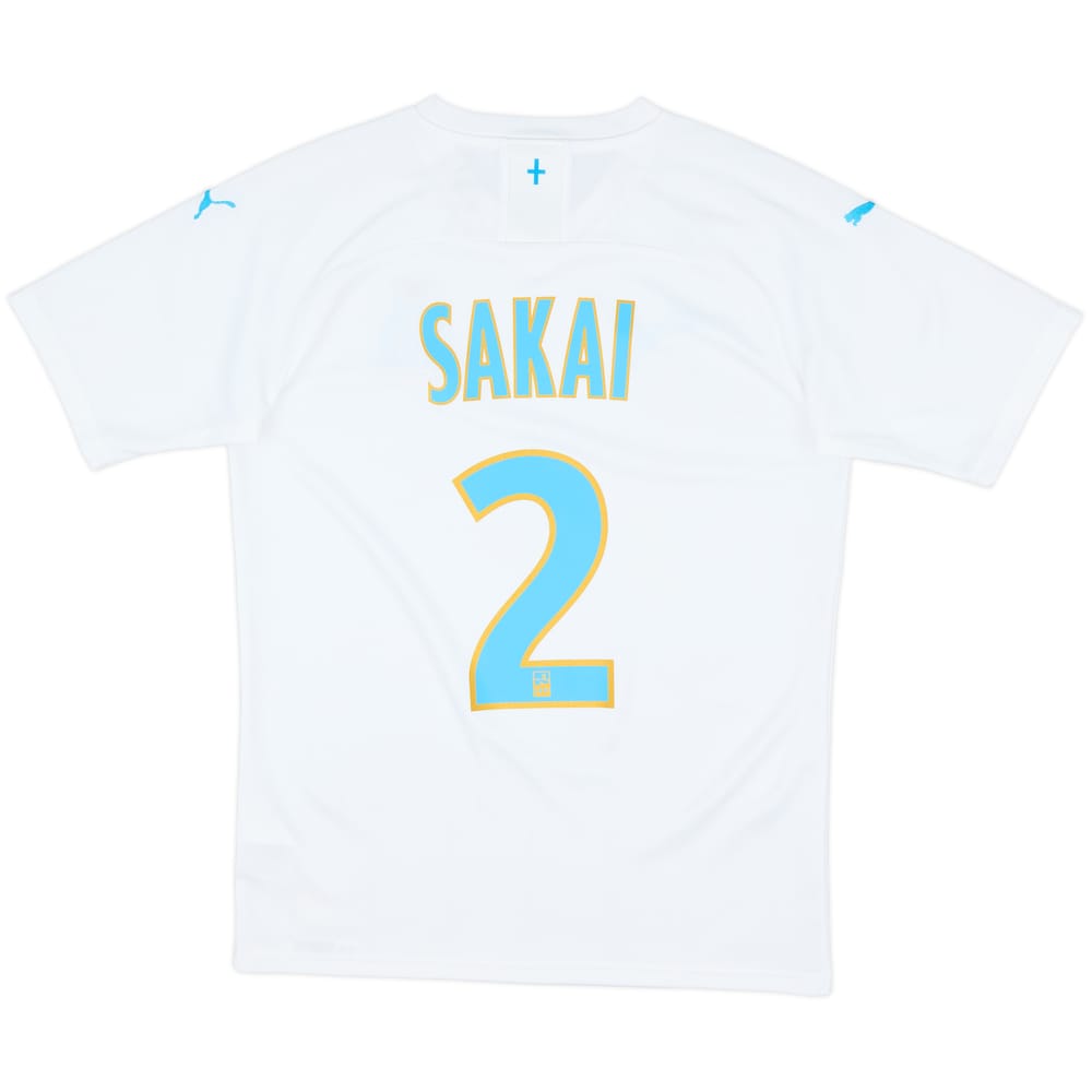 2019-20 Olympique Marseille Home Shirt Sakai #2 - 10/10 - (S)