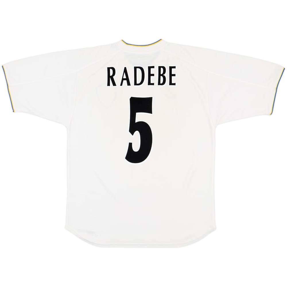 2000-02 Leeds United Home Shirt Radebe #5 - 6/10 - (M)