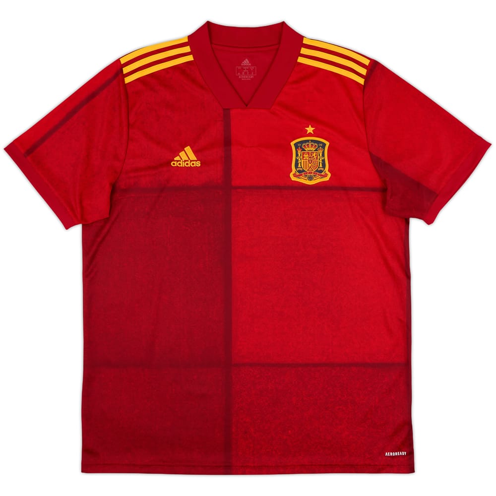 2020-21 Spain Home Shirt - 8/10 - (XL)