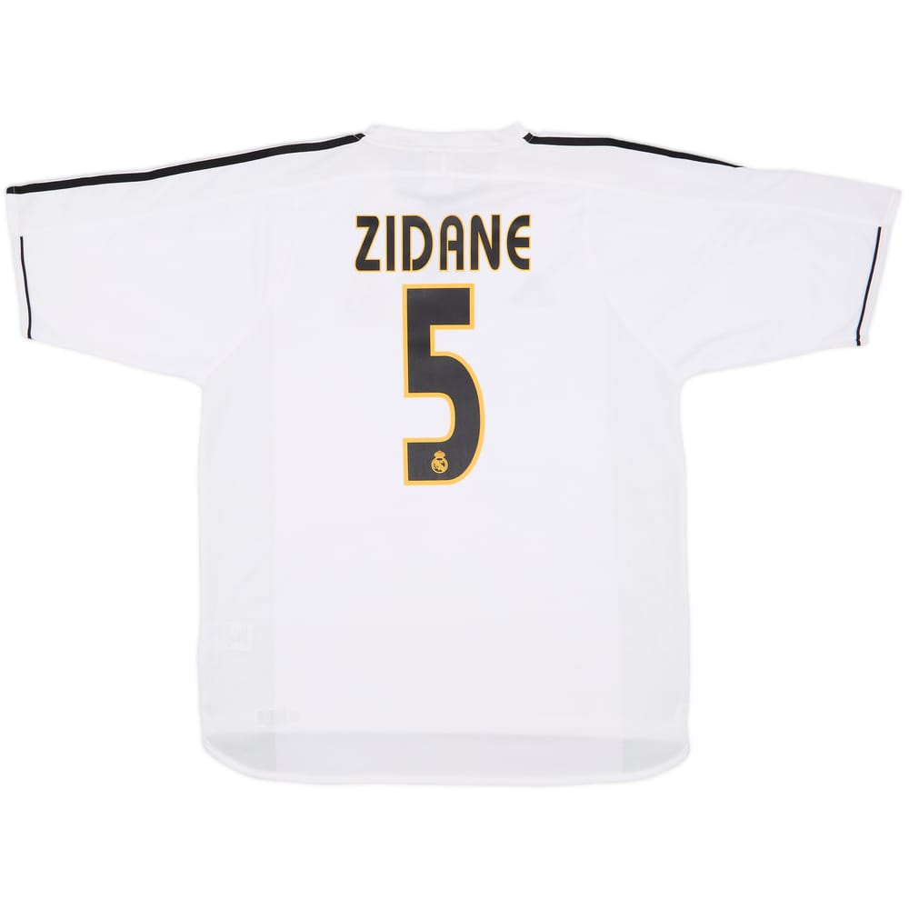 2003-04 Real Madrid Home Shirt Zidane #5 - 8/10 - (M)