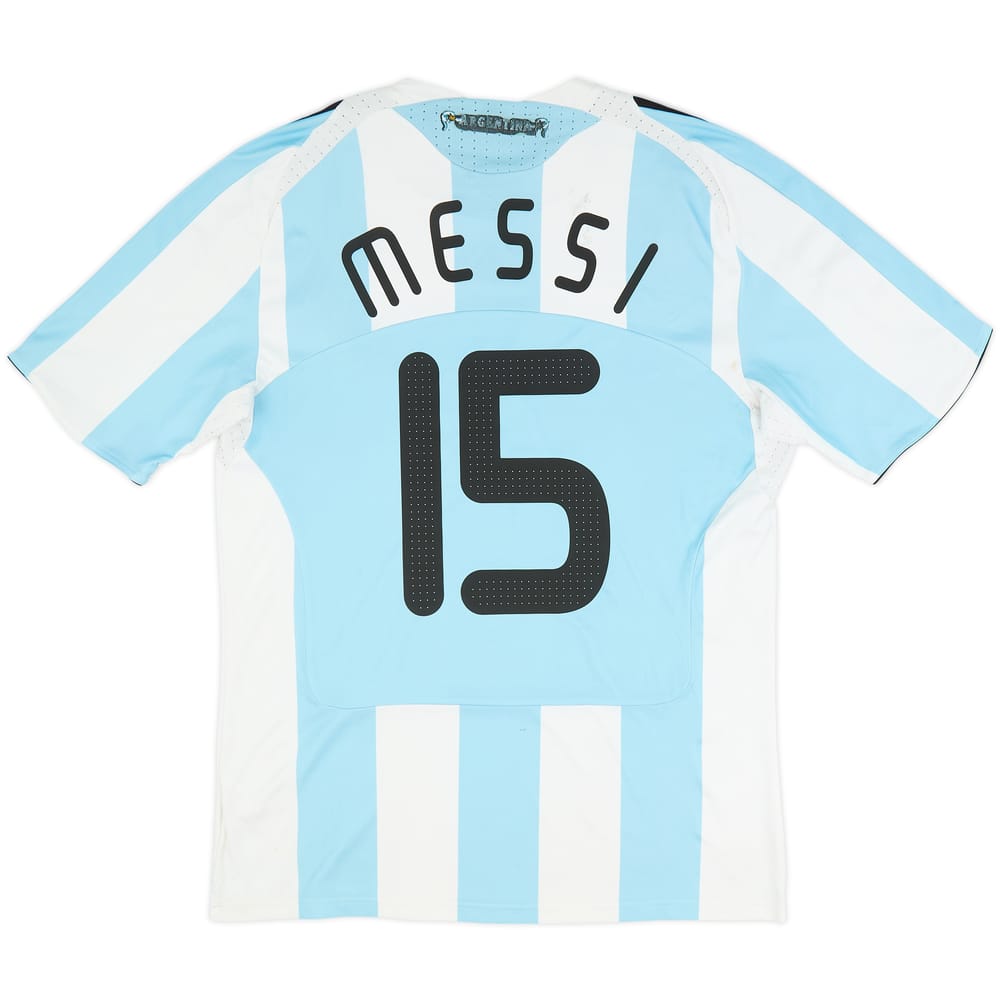 2007-09 Argentina Home Shirt Messi #15 - 6/10 - (L)