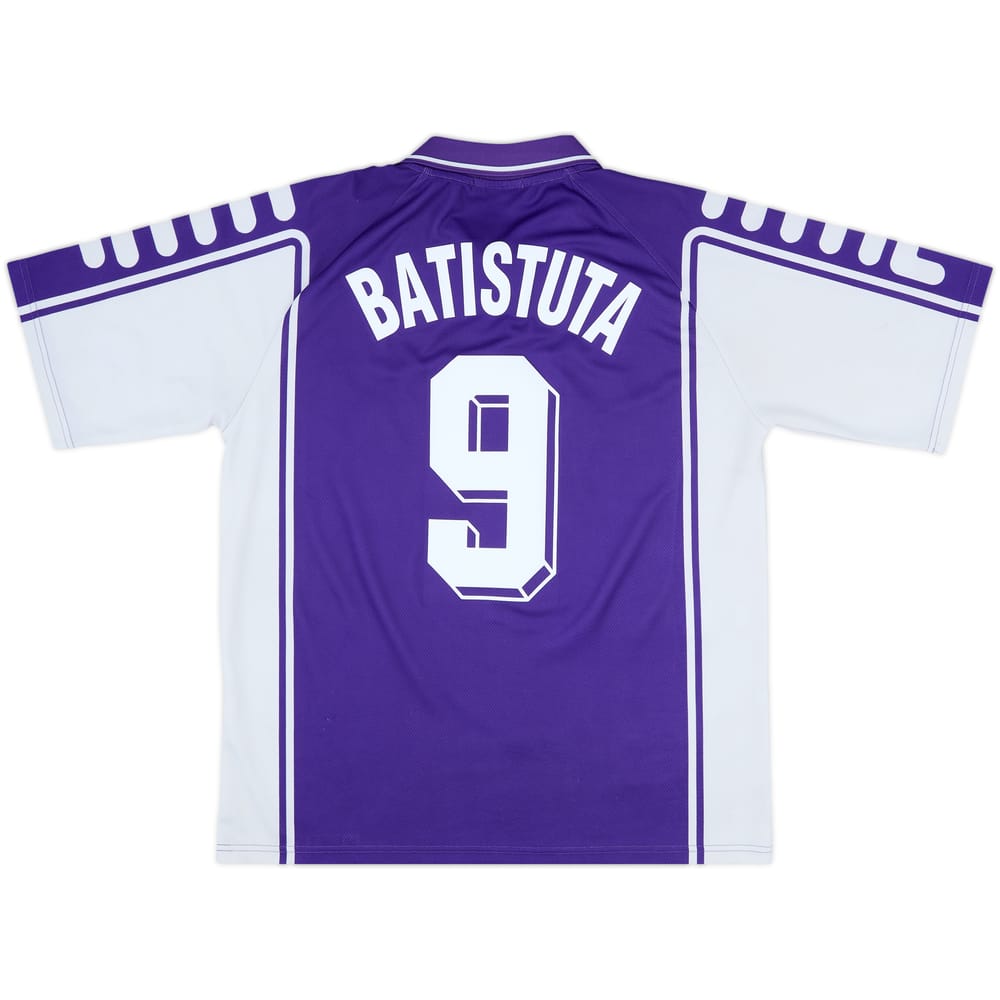 1999-00 Fiorentina Home Shirt Batistuta #9 - 10/10 - (L)