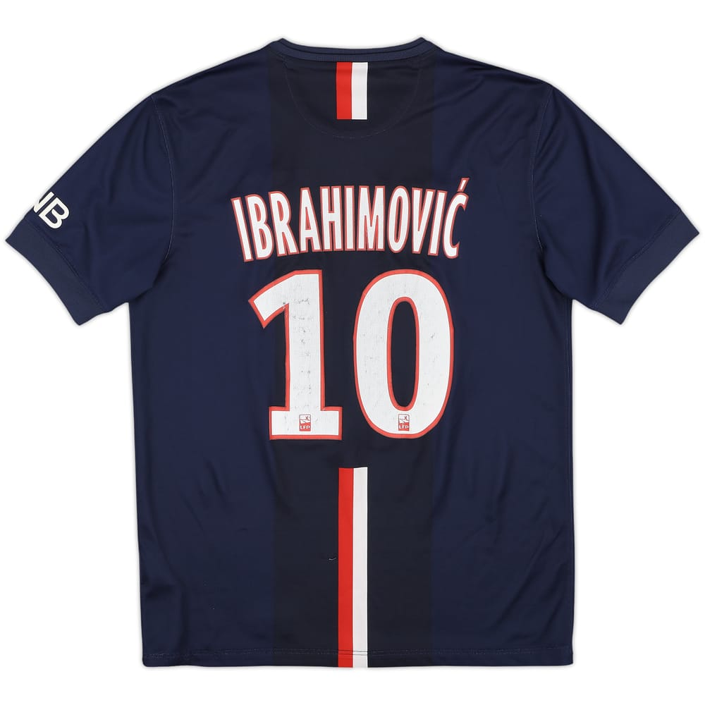 2014-15 Paris Saint-Germain Home Shirt Ibrahimovic #10 - 6/10 - (M)