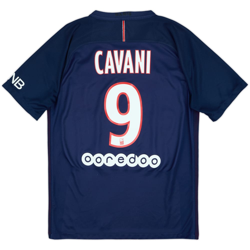 2016-17 Paris Saint-Germain Home Shirt Cavani #9 - 7/10 - (M)