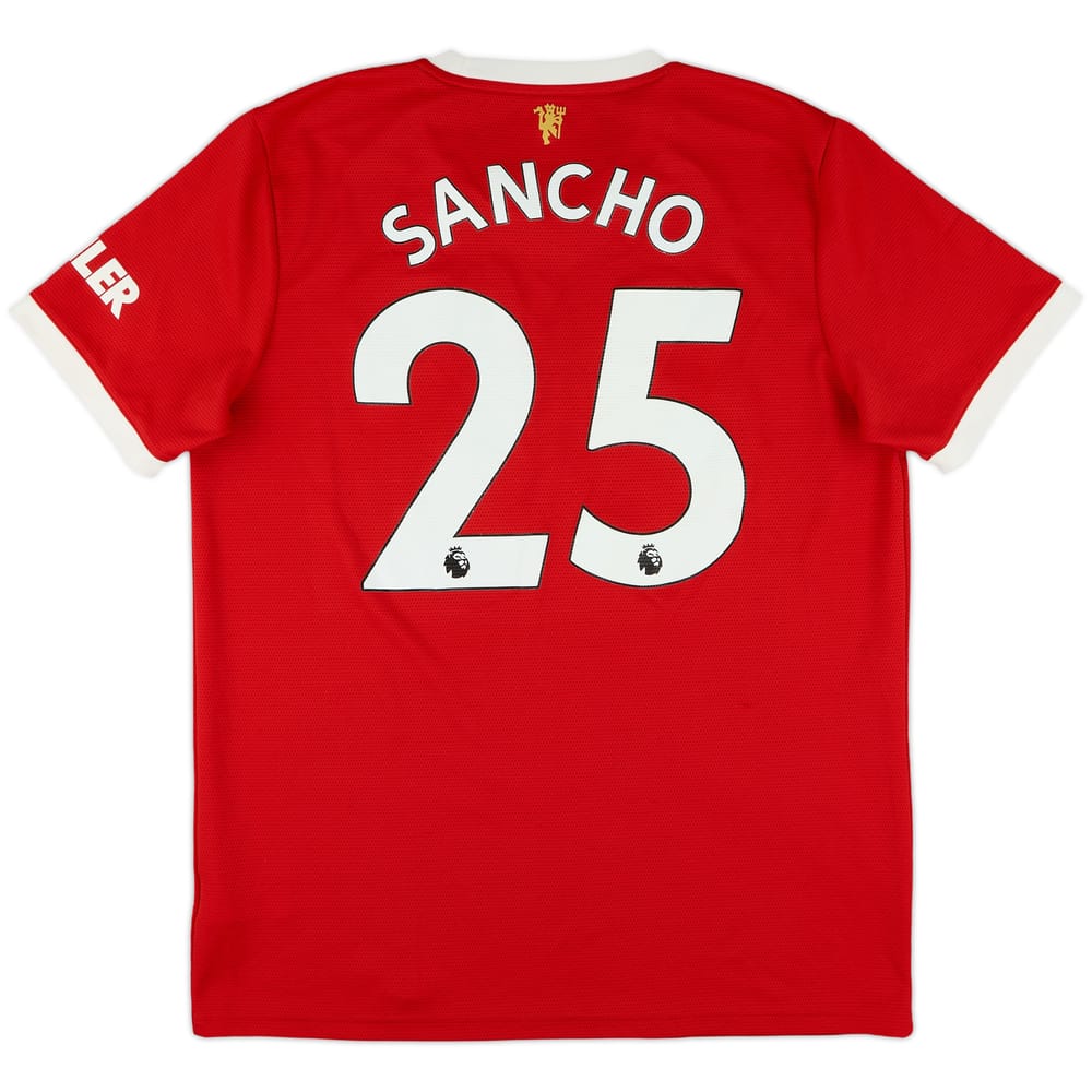 2021-22 Manchester United Home Shirt Sancho #25 - 8/10 - (L)