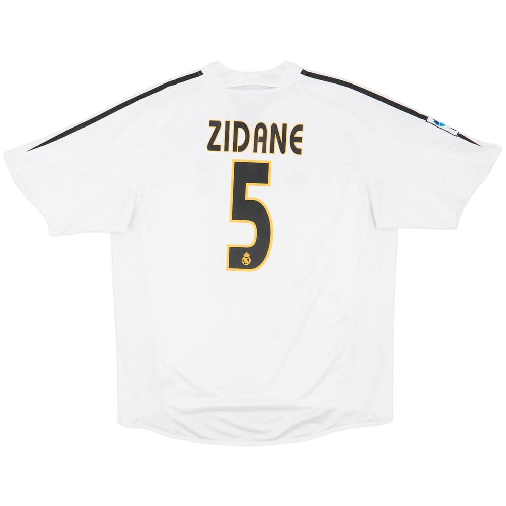 2004-05 Real Madrid Home Shirt Zidane #5 - 9/10 - (L)