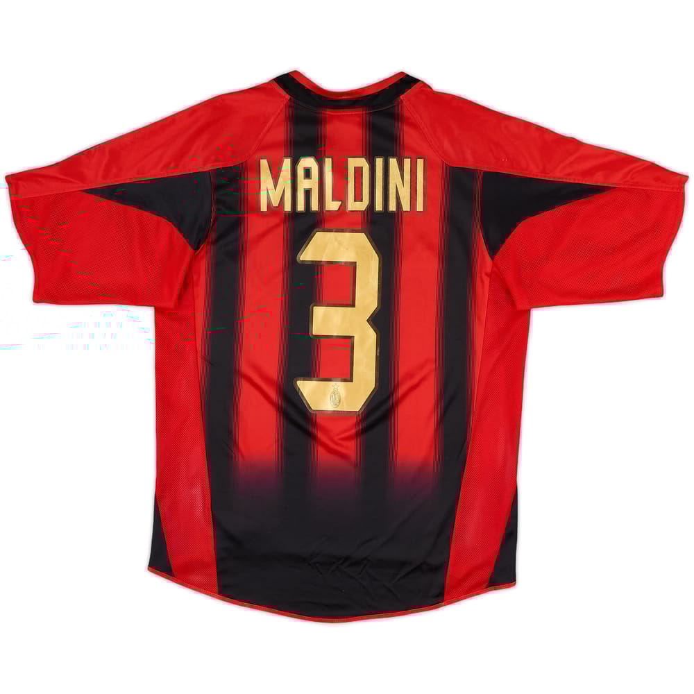 2004-05 AC Milan Home Shirt Maldini #3 - 5/10 - (S)