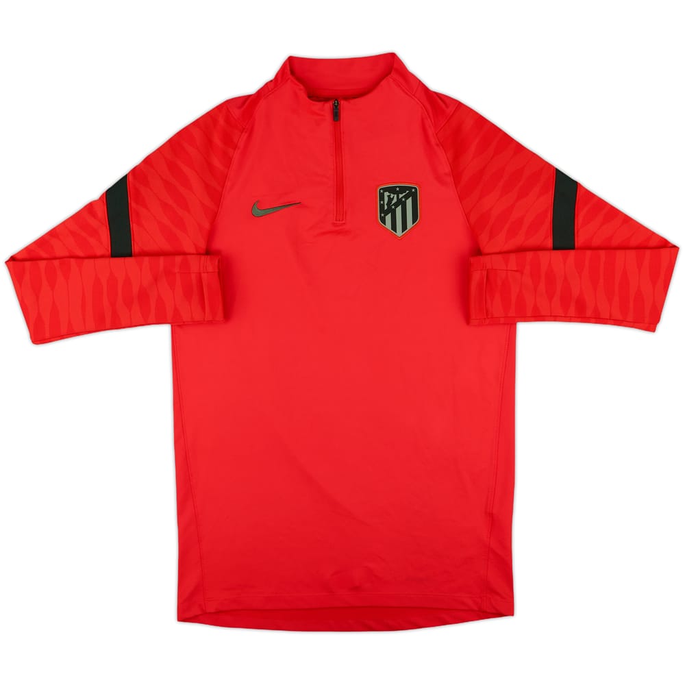 2021-22 Atletico Madrid Nike 1/4 Zip Drill Top - 8/10 - (S)