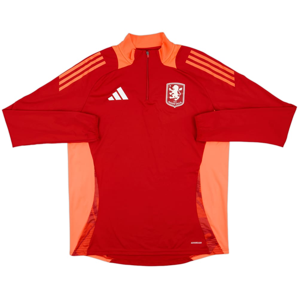 2024-25 Aston Villa adidas 1/4 Zip Drill Top - 10/10 - (XL)