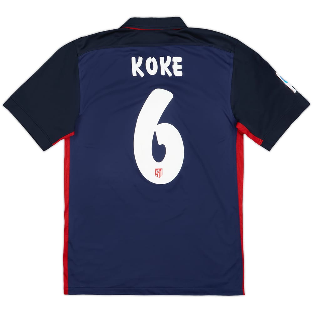 2015-16 Atletico Madrid Away Shirt Koke #6 - 7/10 - (S)