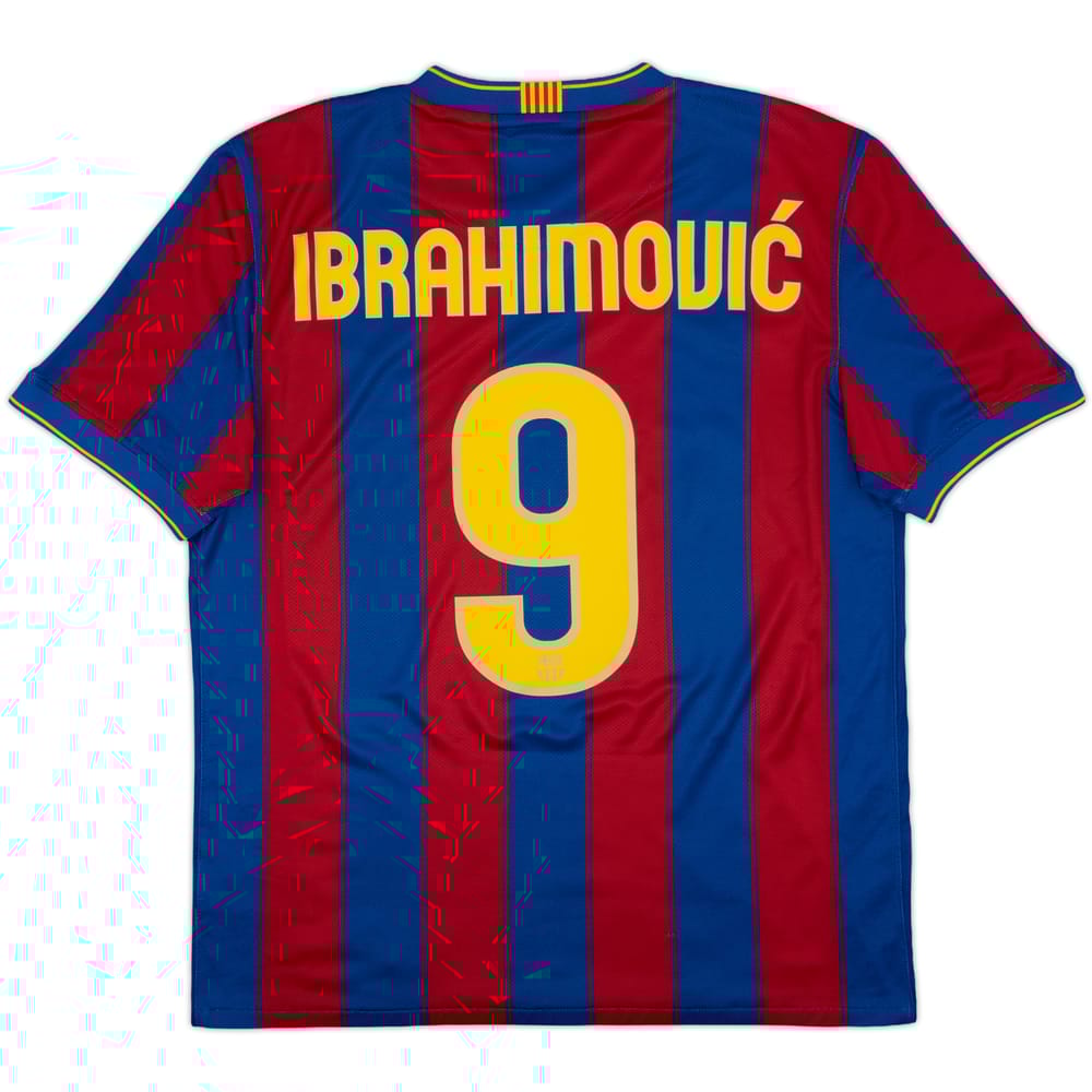 2009-10 Barcelona Home Shirt Ibrahimovic #9 - 8/10 - (M)