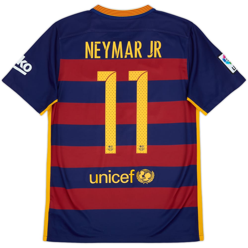 2015-16 Barcelona Home Shirt Neymar Jr #11 - 8/10 - (S)