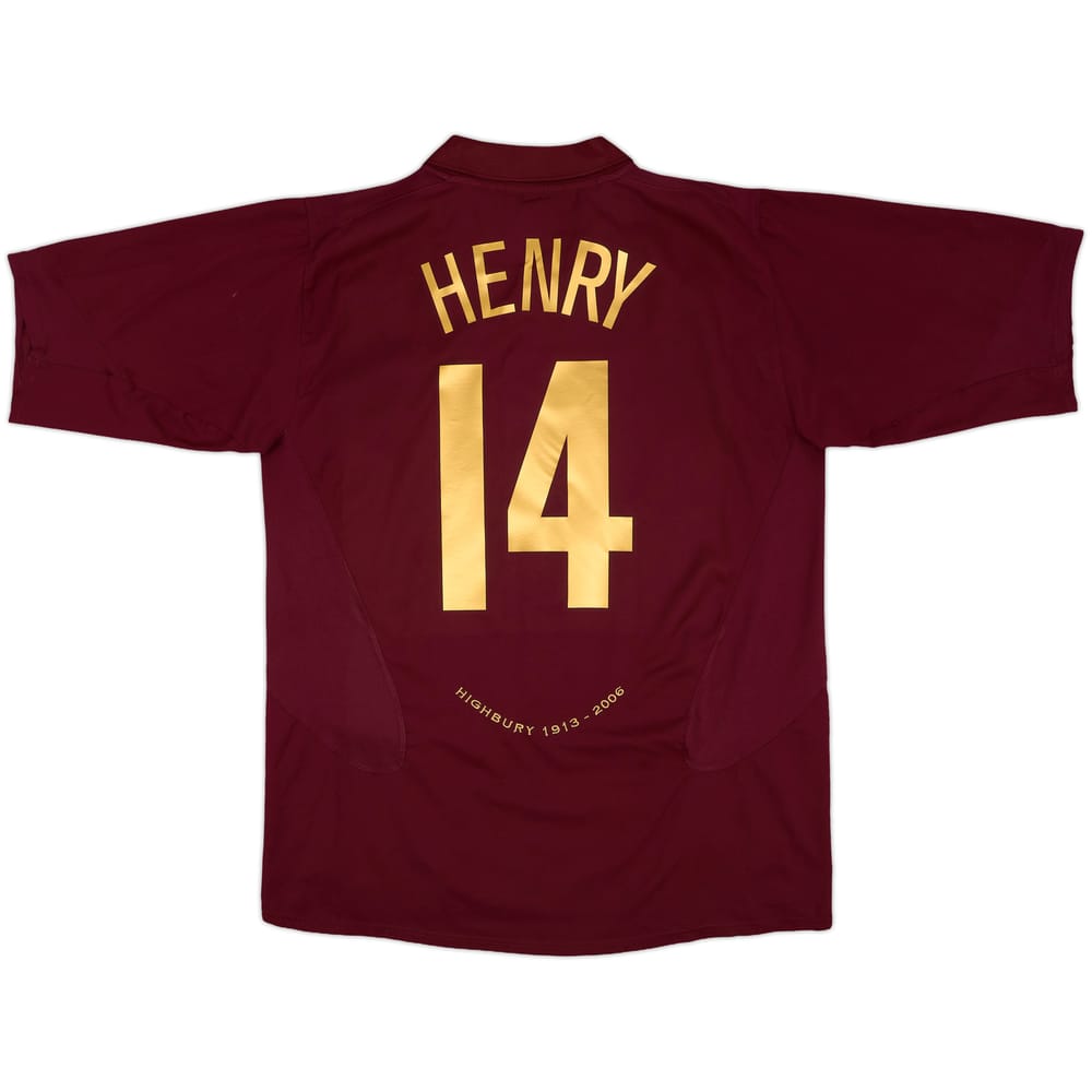 2005-06 Arsenal Home Shirt Henry #14 - 9/10 - (XL)