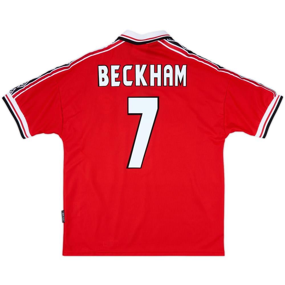 1998-00 Manchester United Home Shirt Beckham #7 - 10/10 - (L)