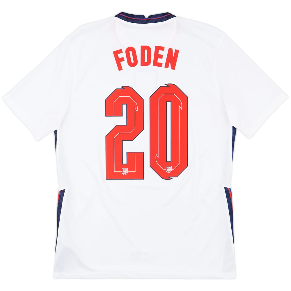 2020-22 England Home Shirt Foden #20 - 8/10 - (M)