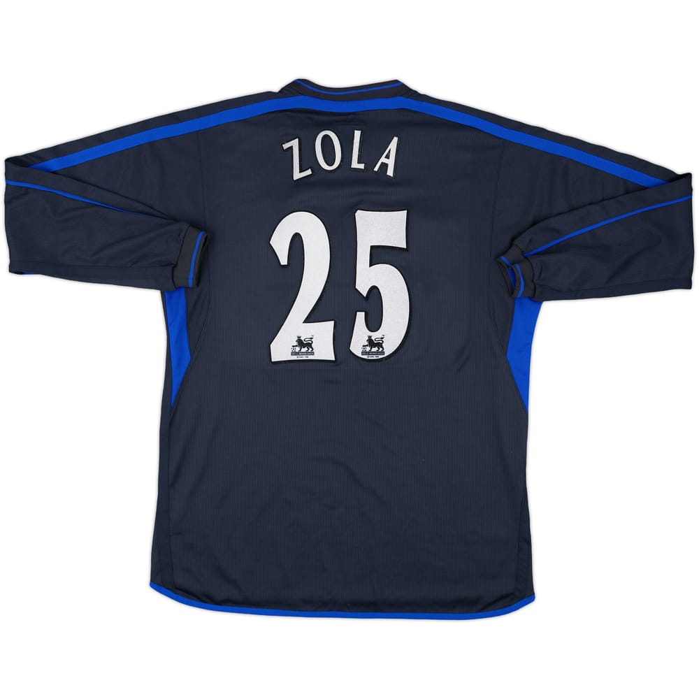 2002-04 Chelsea Away L/S Shirt Zola #25 - 8/10 - (L)