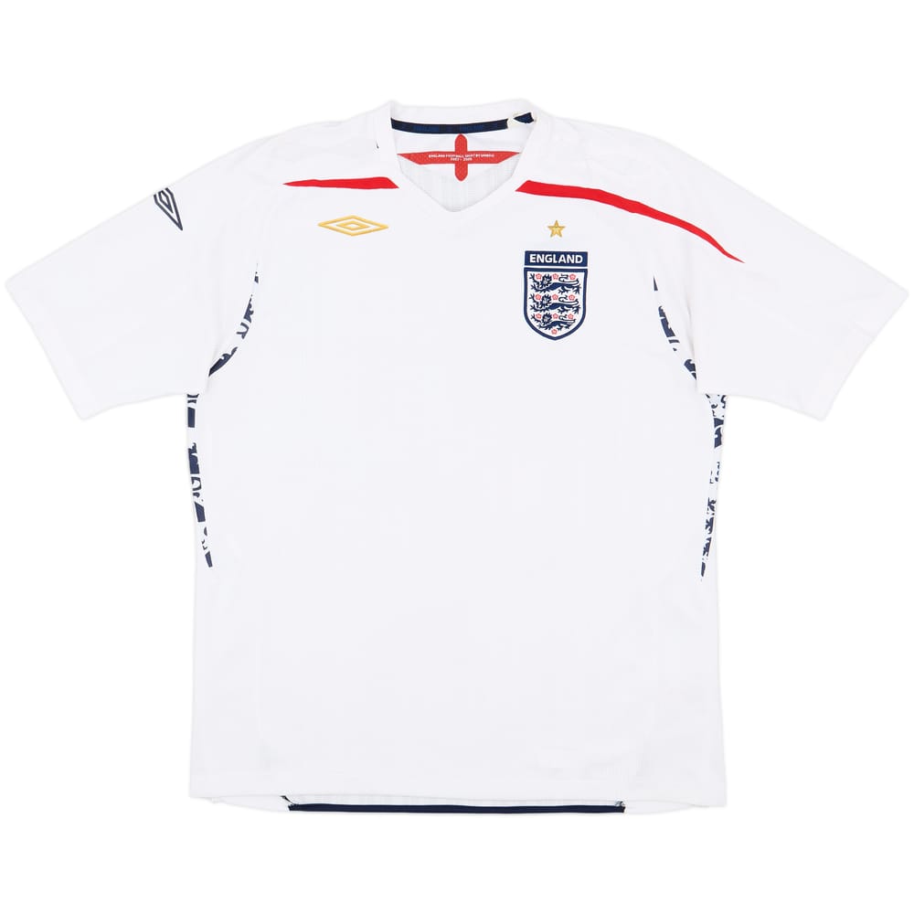 2007-09 England Home Shirt - 5/10 - (XL)