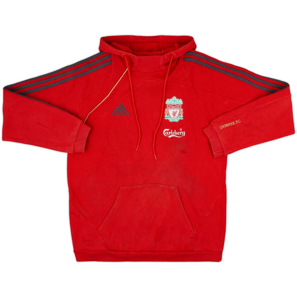 2009-10 Liverpool adidas Hooded Sweat Top - 7/10 - (S)