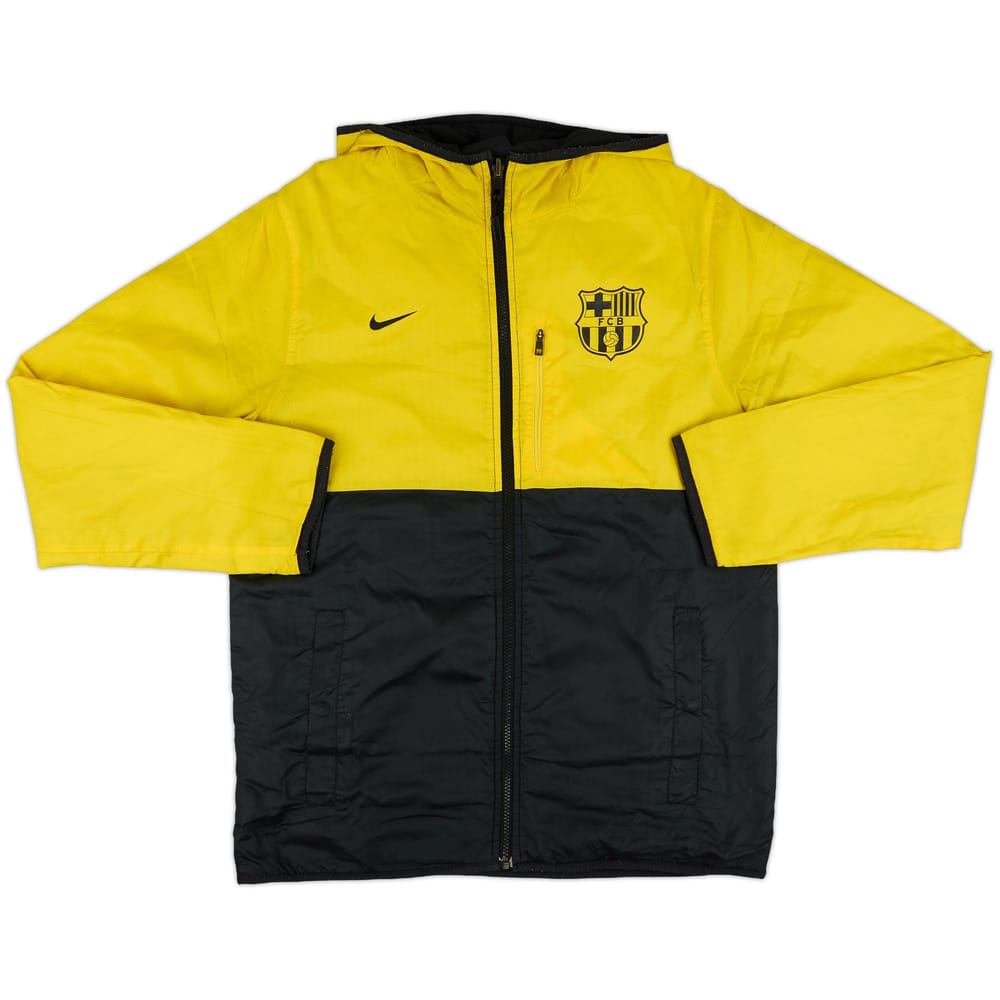 2011-12 Barcelona Nike Reversible Hooded Rain Jacket - 8/10 - (L)