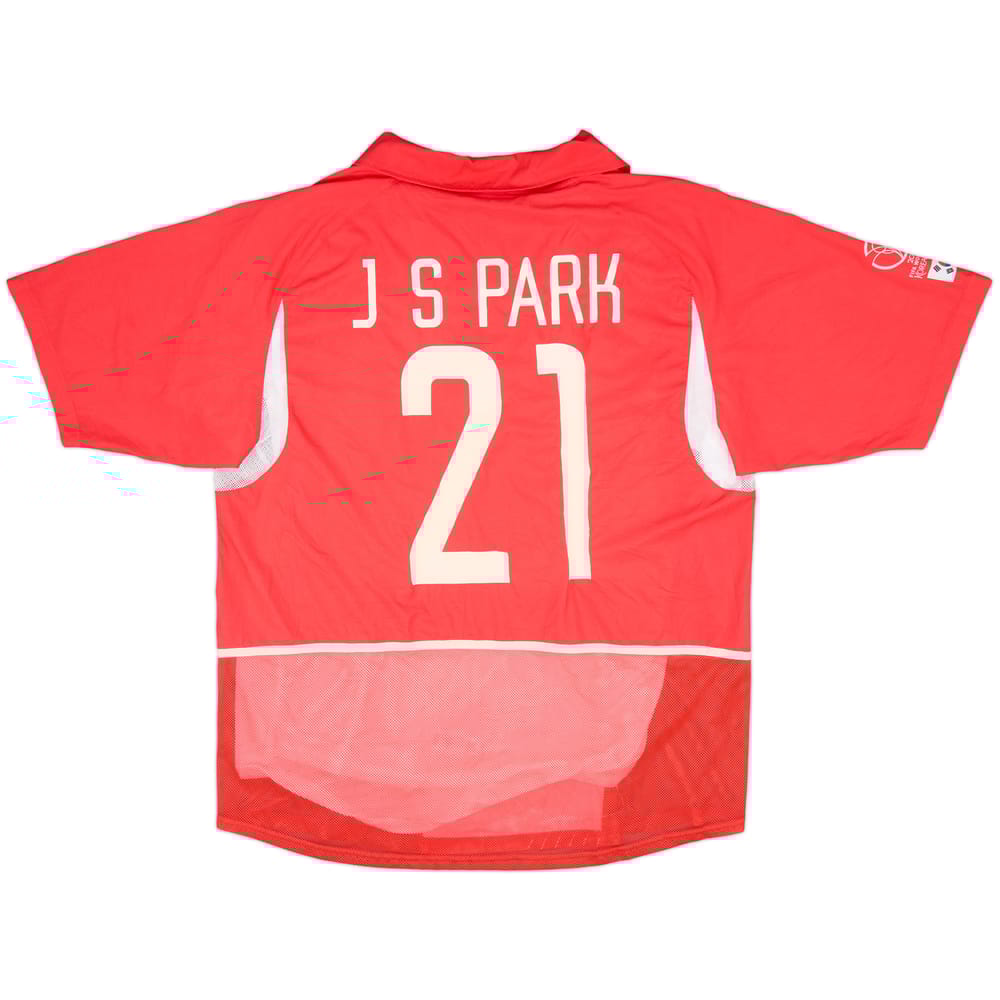 2002-03 South Korea Player Issue Home Shirt J S Park #21 - 8/10 - (XL)