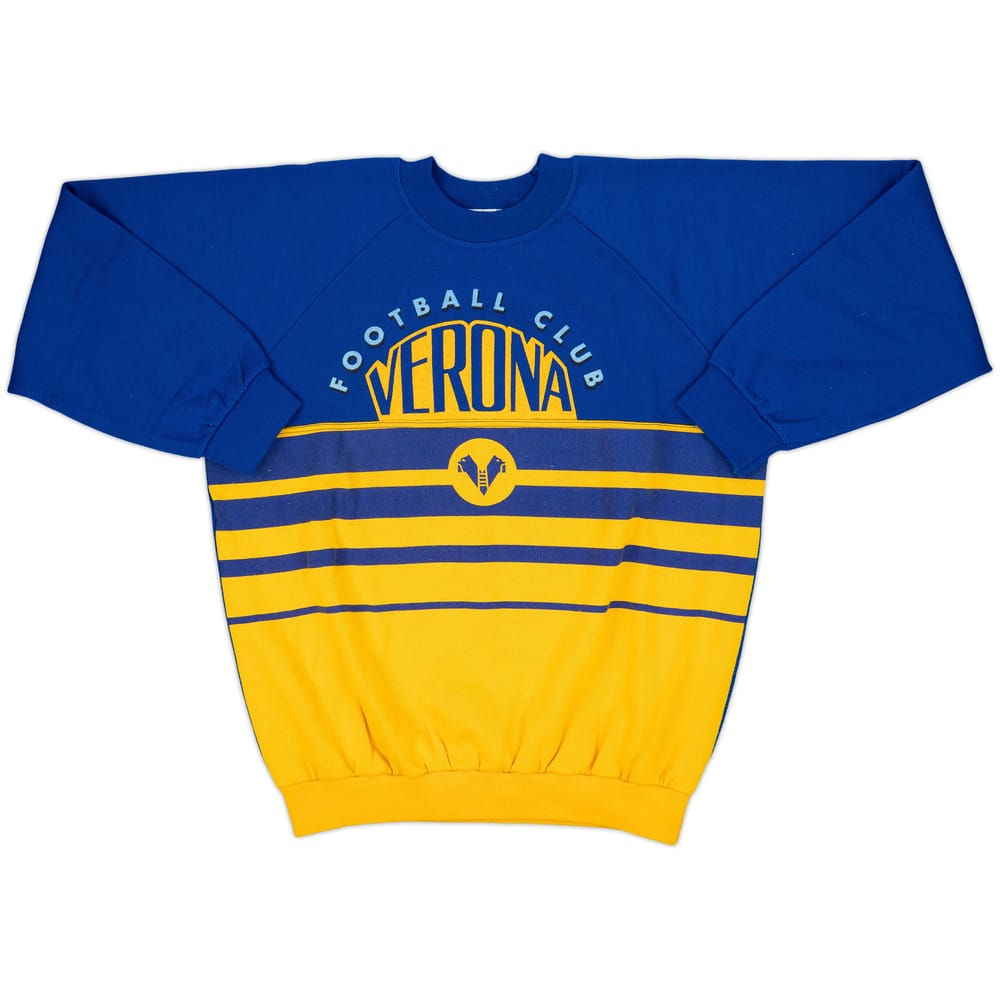 1990-91 Hellas Verona Le Felpe Dei Grandi Club Sweat Top - 8/10 - (M)