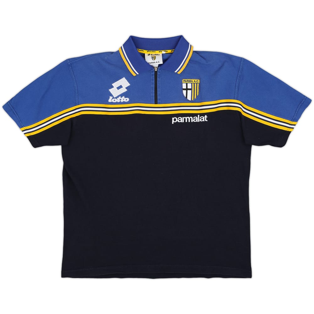 1998-99 Parma Lotto 1/4 Zip Polo Shirt - 9/10 - (XL)