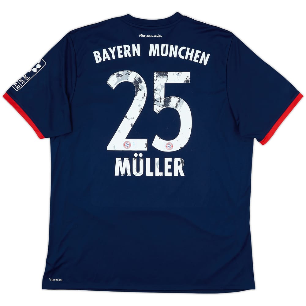 2017-18 Bayern Munich Away Shirt Muller #25 - 5/10 - (XL)