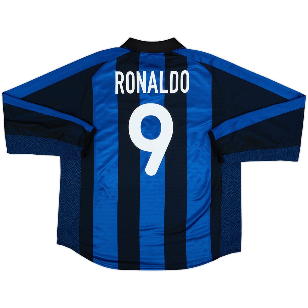2001-02 Inter Milan Home Shirt Ronaldo #9 - 10/10 - (XL)