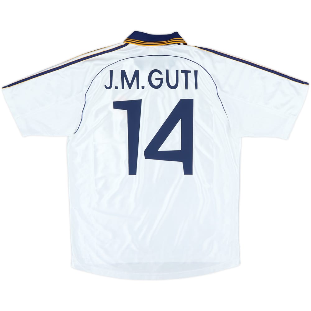 1998-00 Real Madrid Home Shirt J.M.Guti #14 - 9/10 - (L)