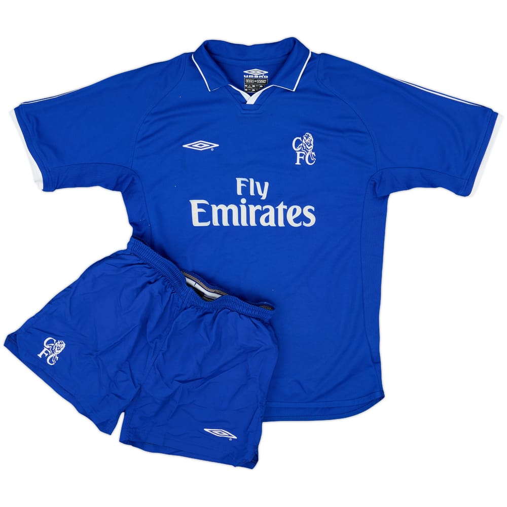 2001-03 Chelsea Home Shirt & Shorts - 9/10 - (L.Boys)