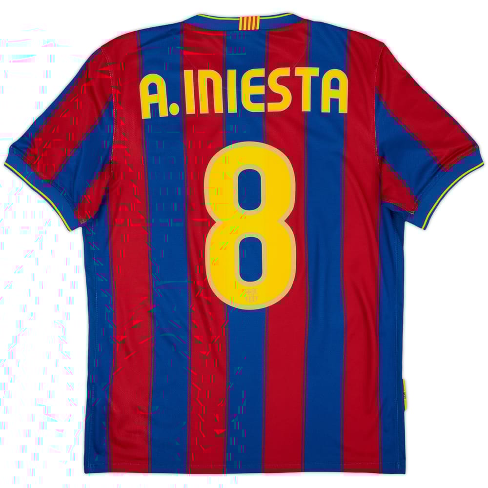 2009-10 Barcelona Home Shirt A.Iniesta #8 - 6/10 - (S)