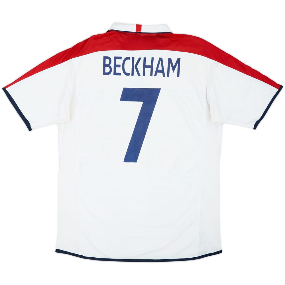 2003-05 England Home Shirt Beckham #7 - 5/10 - (L)
