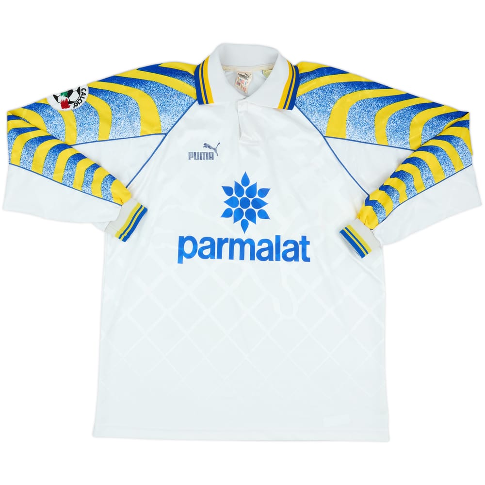 1996-97 Parma Match Issue Home L/S Shirt #14