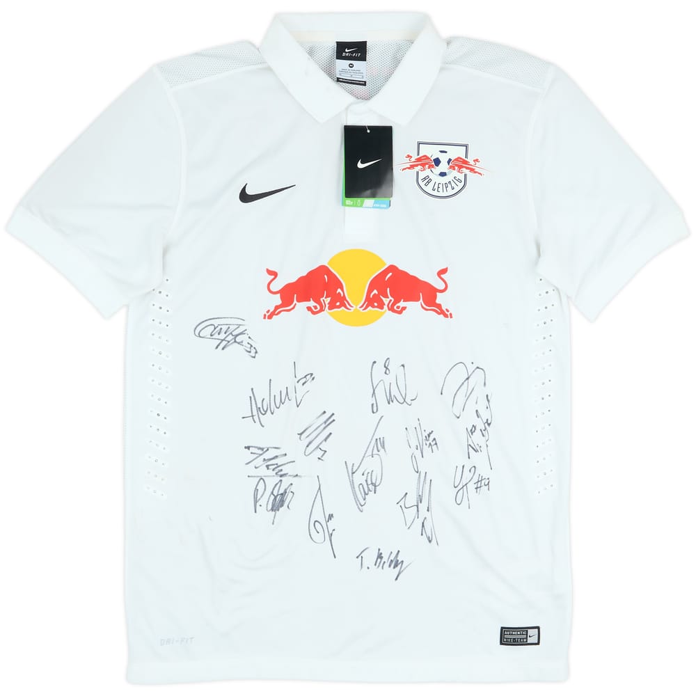 2014-15 RB Leipzig Squad Signed Home Shirt (M)