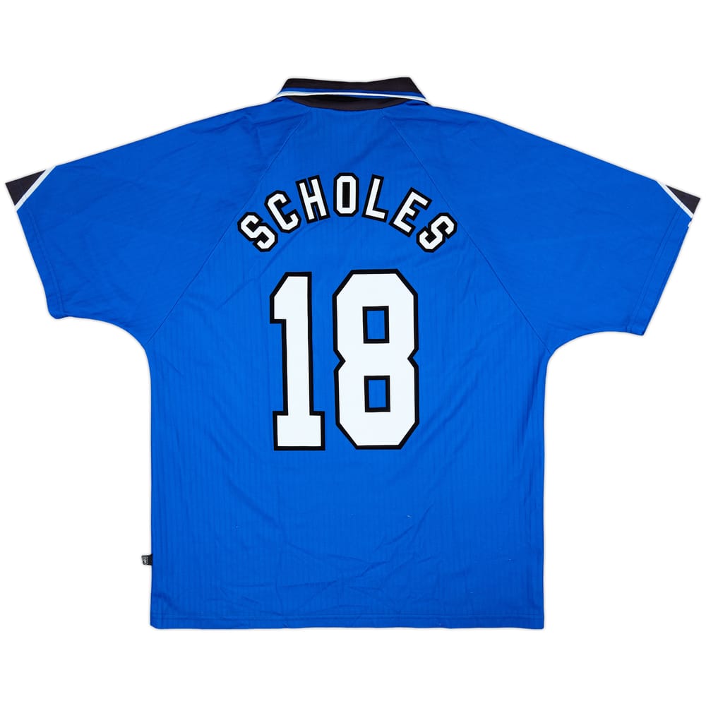 1996-98 Manchester United Third Shirt Scholes #18 - 8/10 - (XL)