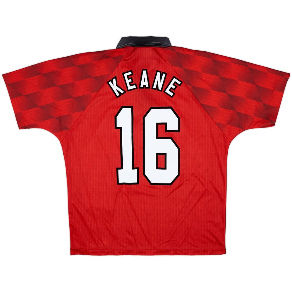 1996-98 Manchester United Home Shirt Keane #16 - 9/10 - (M)