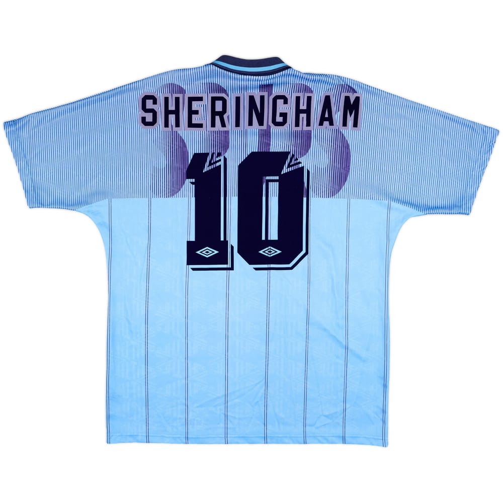 1991-94 Tottenham Third Shirt Sheringham #10 - 8/10 - (XXL)