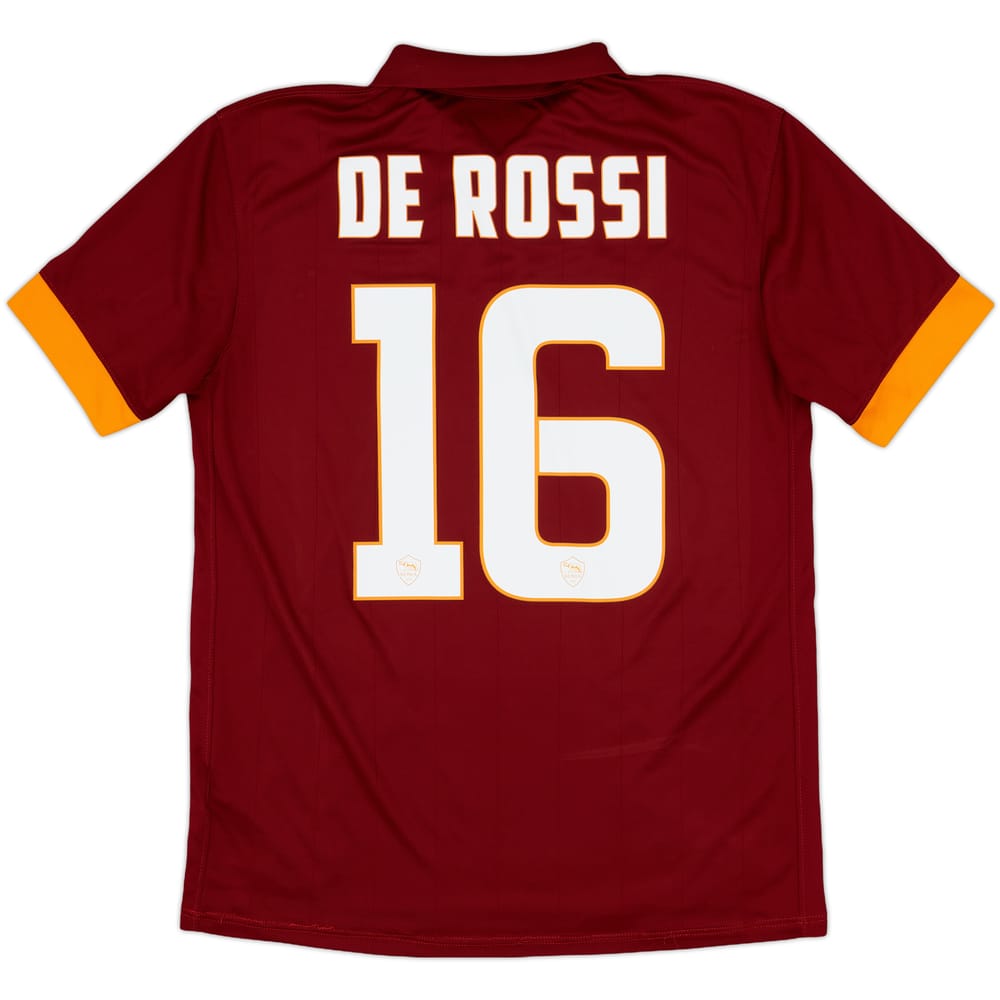 2014-15 Roma Home Shirt De Rossi #16 - 7/10 - (M)