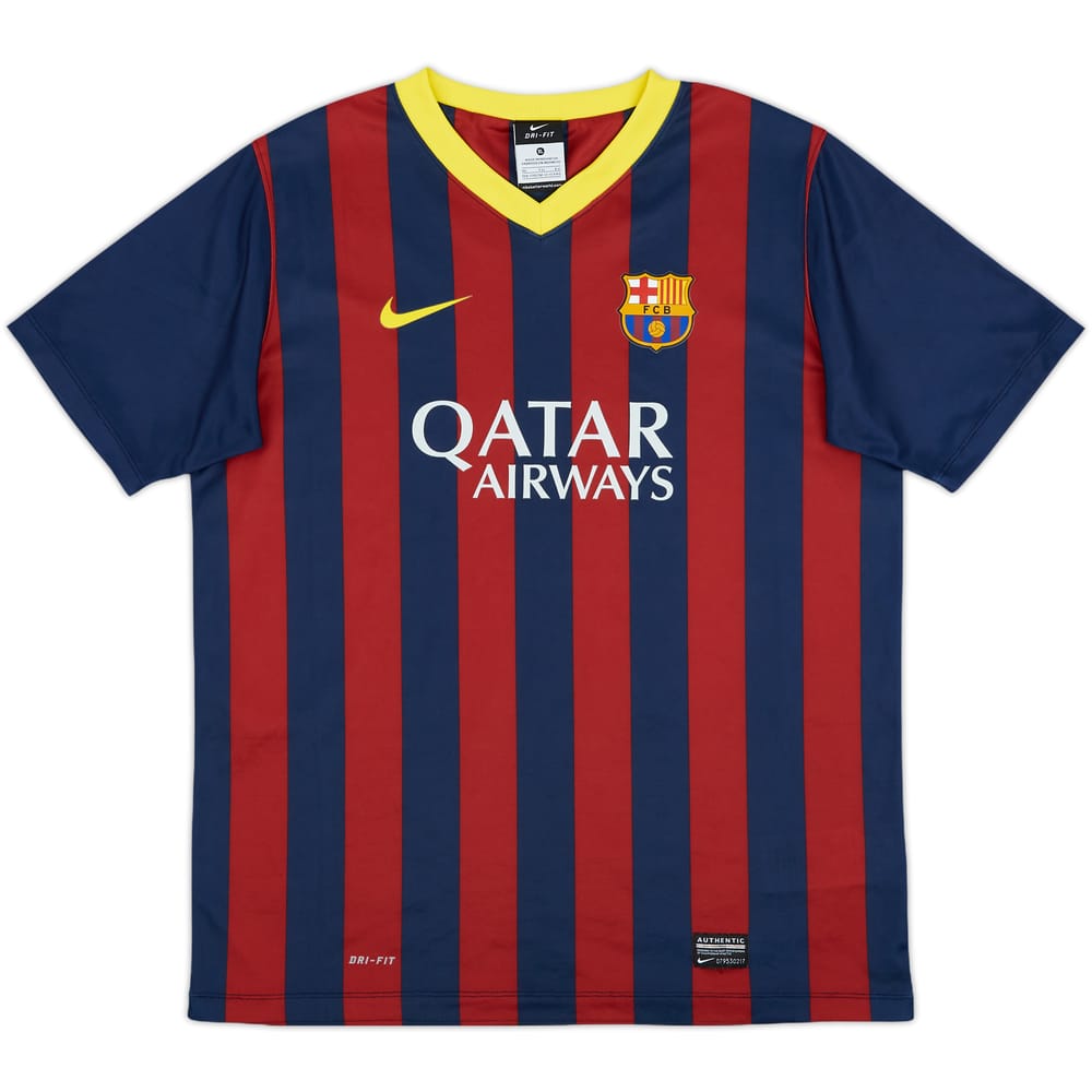 2013-14 Barcelona Basic Home Shirt - 8/10 - (XL.Boys)