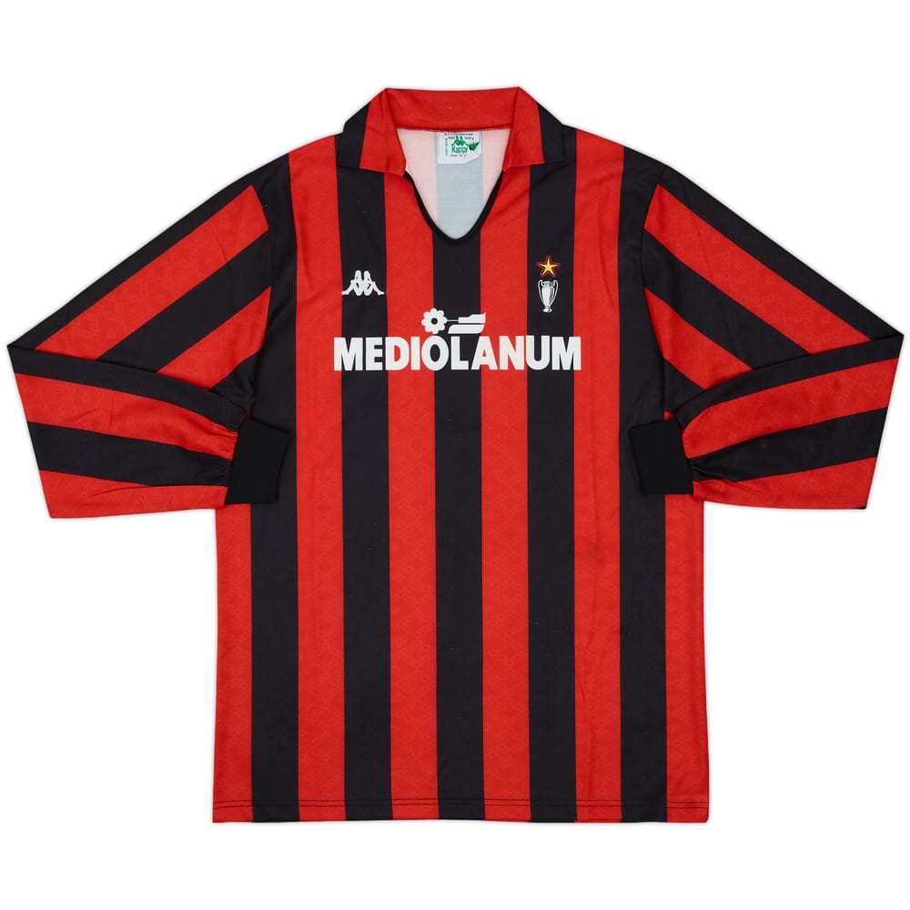 1989-90 AC Milan Home L/S Shirt - 7/10 - (L)