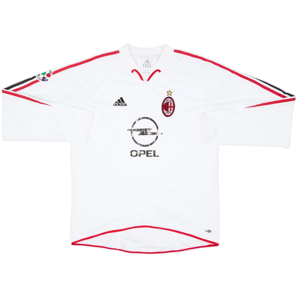 Camiseta de visitante del AC Milan 2004-05 versión jugador Manga Larga #14 - 5/10 - (XL)