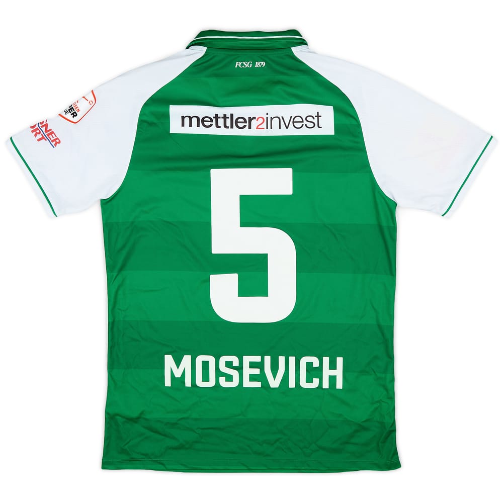 2018-19 St Gallen Match Issue Home Shirt Mosevich #5