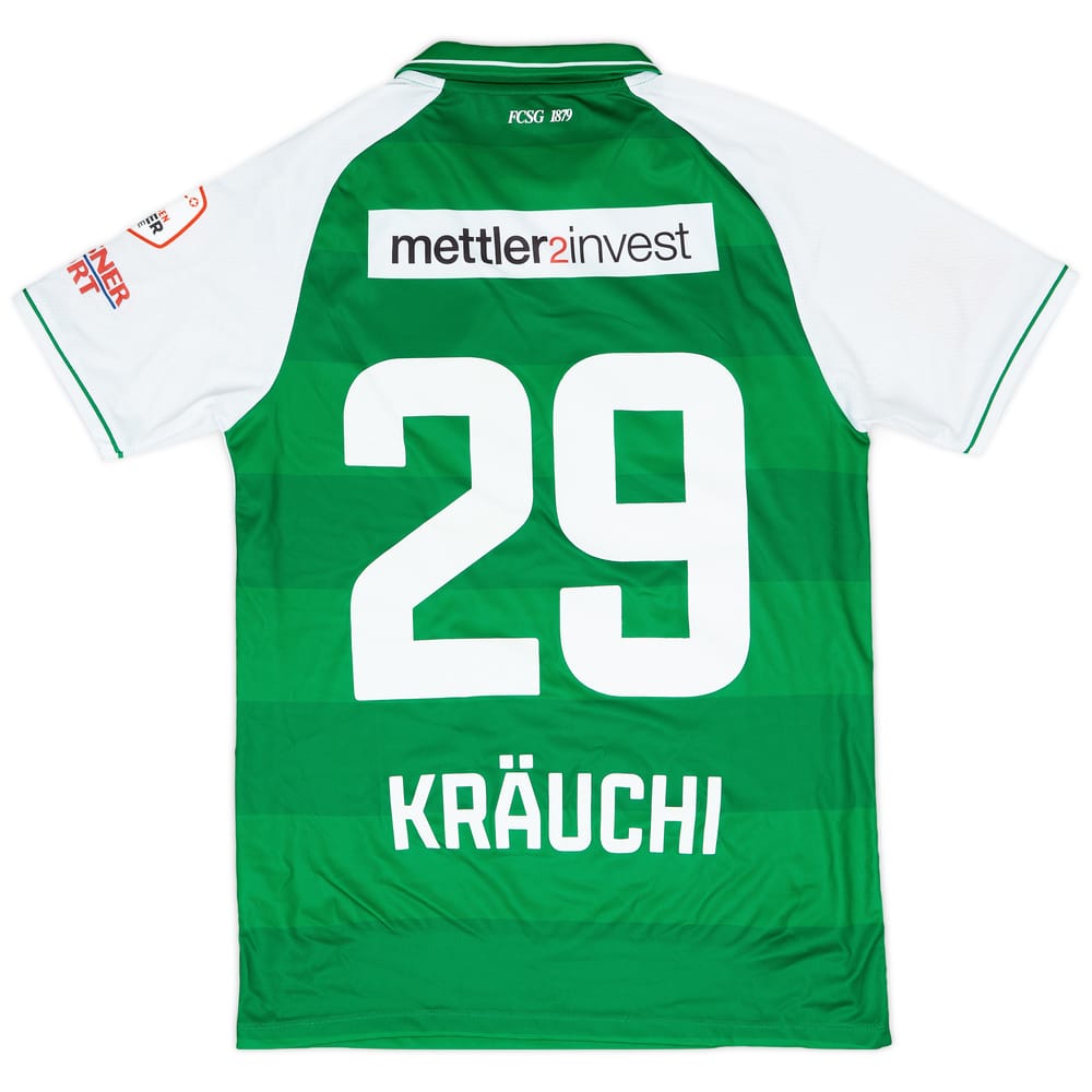 2018-19 St Gallen Match Issue Home Shirt Krauchi #29
