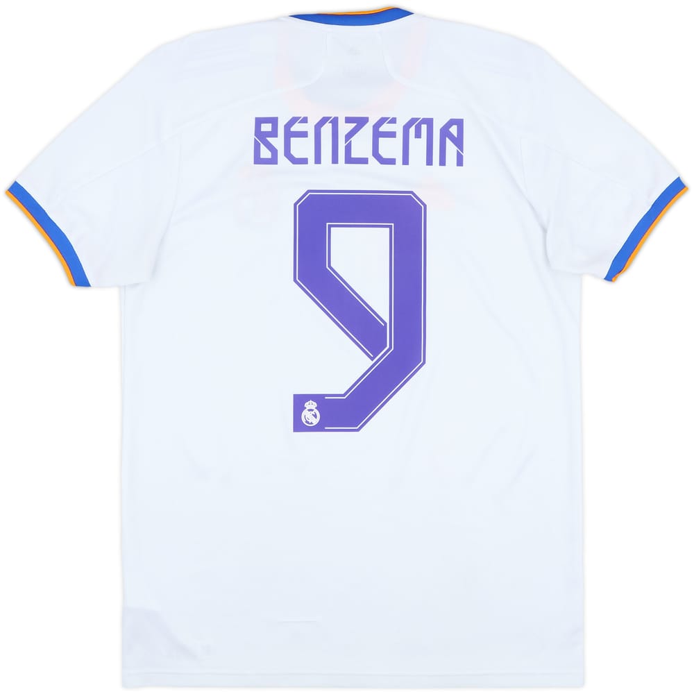 2021-22 Real Madrid Home Shirt Benzema #9 - 5/10 - (M)