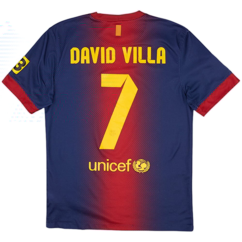 2012-13 Barcelona Home Shirt David Villa #7 - 7/10 - (S)
