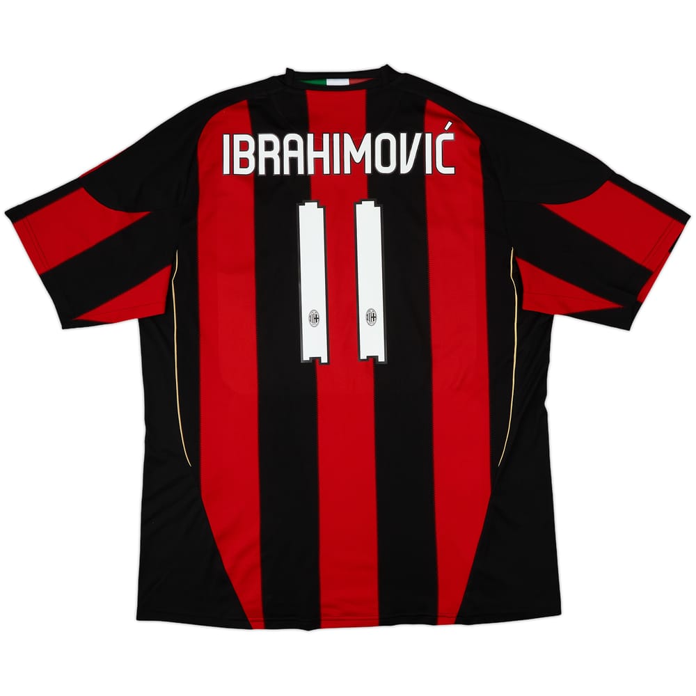2010-11 AC Milan Home Shirt Ibrahimovic #11 - 8/10 - (XXL)