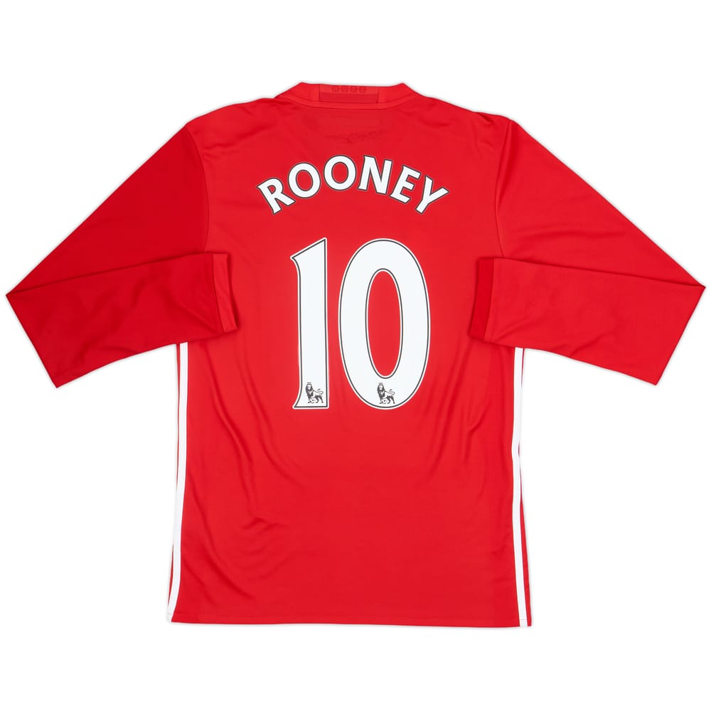 2016-17 Manchester United Home L/S Shirt Rooney #10 - 8/10 - (S)
