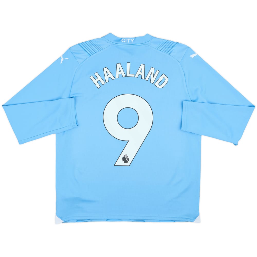 2023-24 Manchester City Home L/S Shirt Haaland #9 - 9/10 - (XL.Boys)