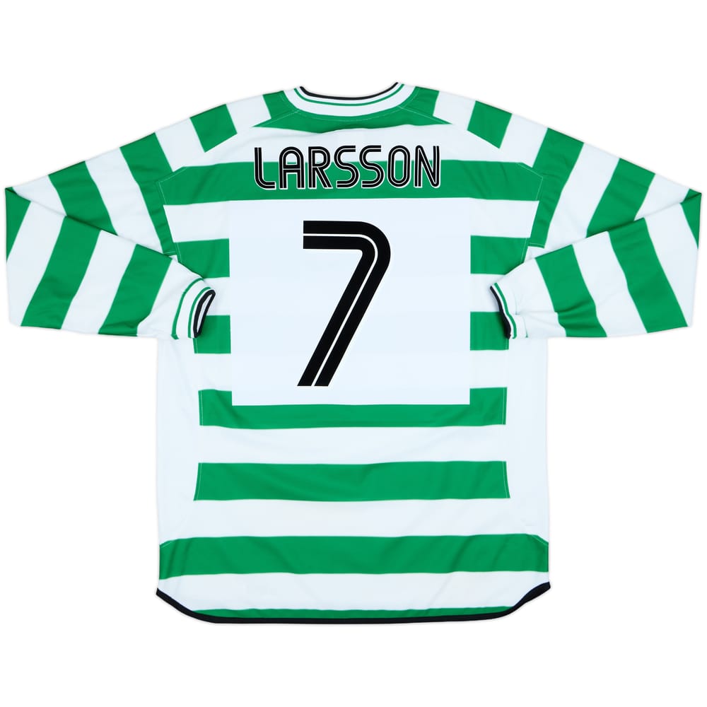 2001-03 Celtic Home L/S Shirt Larsson #7 - 7/10 - (XL)